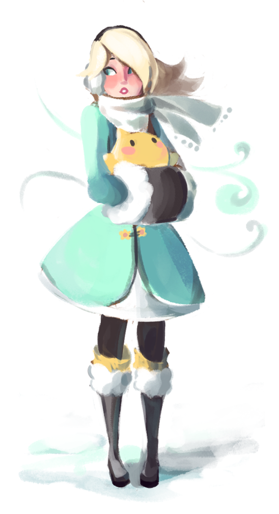 cloveochai:  someone asked me to draw rosalina in winter weather clothes and how