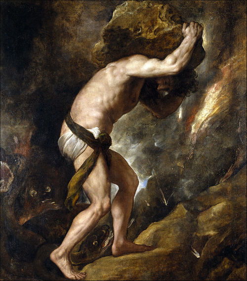 karamazove:“Sisyphus”, 1549, Titian.