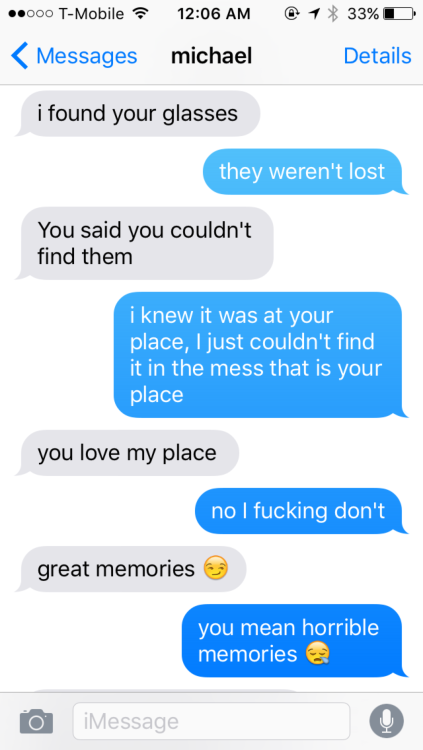 TEXT AU: Michael holds the sex you two had once against you (requested)