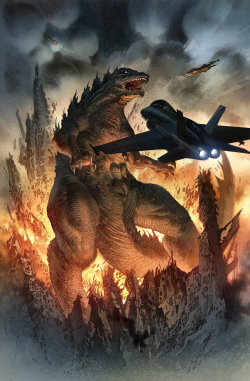 johnny-dynamo:  Godzilla, by Alan Quah