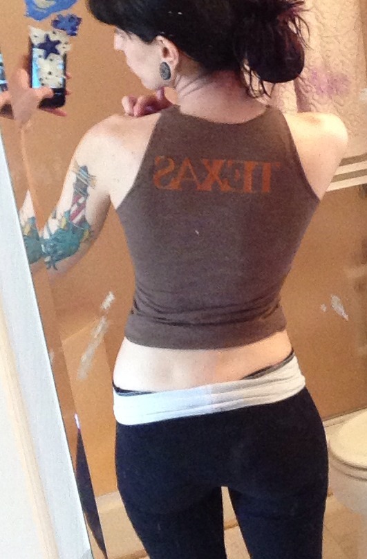 beccacanhazcat:  Facetimed with Lexi all morning and made a crop top out of an old