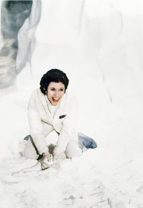 sithbastila: Carrie Fisher behind the scenes of The Empire Strikes Back