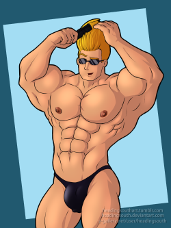 headingsouthart:  Johnny Bravo i loved that show i also love how this came out. 