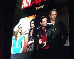 On stage accepting the #AVN Award for ‘Movie