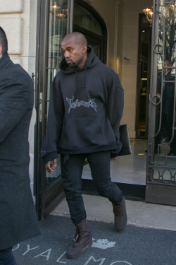 kxrdashjenner:  March 6, 2015 - Kanye out and about in Paris, France.