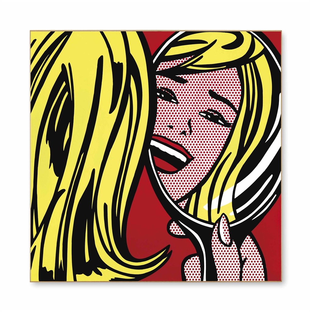 artsyloch:  Roy Lichtenstein | Girl in Mirror   porcelain enamel on steel42 x 42
