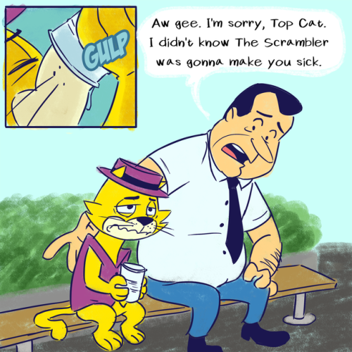 micaxiii: As requested by @darkwingsnark, here’s her and I’s idea of the moment Top Cat realizes his