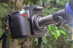 Homemade F-Mount Eyepiece T-Adapter For Nikon D90 Dslr Telescope Mount By Mannydeguzmanartist