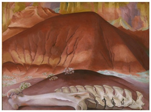 Georgia O’Keeffe (American, 1887-1986), Red Hills and Bones, 1941. Oil on canvas.