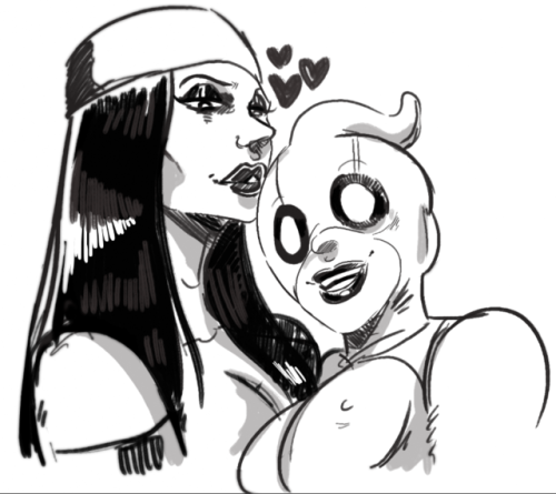 adoggoart:Gwenpool and Elektra from an F-List adult photos