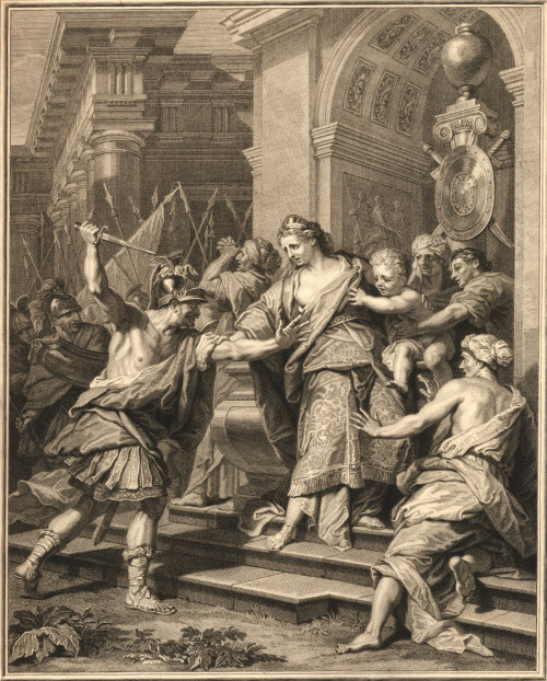 Andromache Protecting Astyanax from the Greek Soldiers Who Have Come to Murder HimLouis Desplaces (F