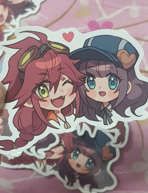 i made some impey x cardia stickers for myself (/≧▽≦)/