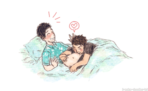 adziedoodle:tummy kisses tho (≧ε ≦)inspired by plantboylester’s​ post| more phan doodles here