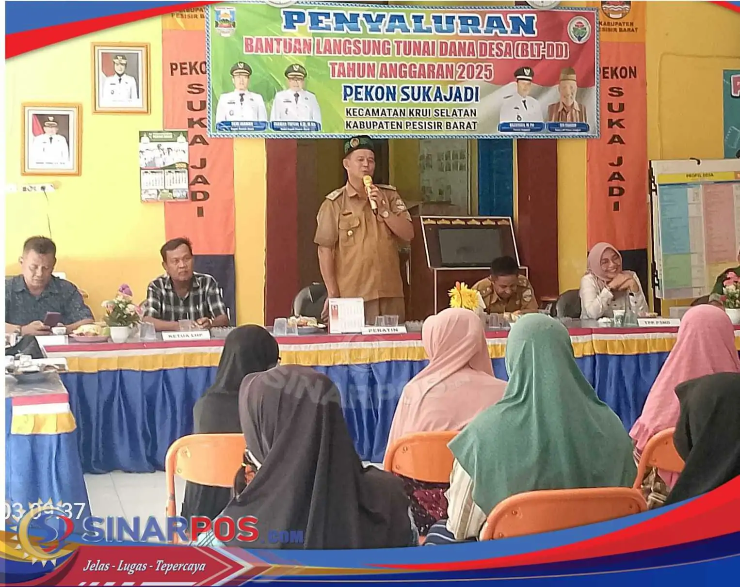 Pekon Sukajadi Kecamatan Krui Selatan Realisasikan BLT-DD Tahap Ke 1 Tahun 2025 KE 38 KPM