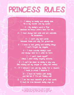 his-petite-girl:  Daddy’s rules for me