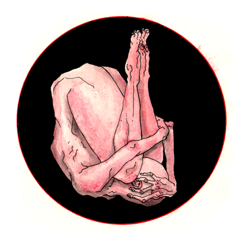 Ink, Watercolour.