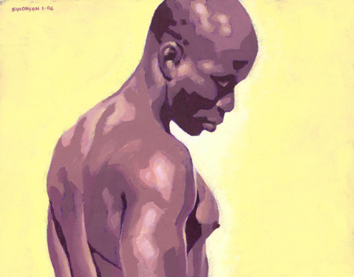 Nigerian Boy, acrylic painting by Douglas Simonson (2006). Douglas Simonson websiteSimonso