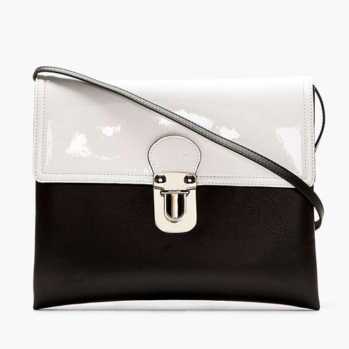 Eco Fashion / Marni Edition Black & White Eco-Leather Shoulder Bag