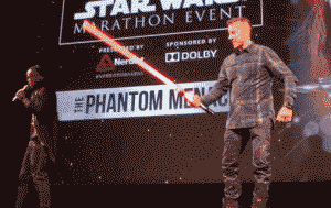 bace-jeleren:  weapon-sex:    Ray Park (Darth Maul) introduces Star Wars marathon