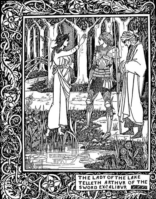 Drawing by Aubrey Vincent Beardsley for an 1894 edition of Sir Thomas Malory’s ‘Le Morte