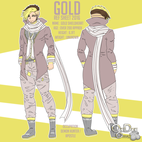 oki-doki-oppai:  My oc gold now has a ref sheet.   Full resolution file available on Patreon : www.patreon.com/okioppai and many other rewards.   