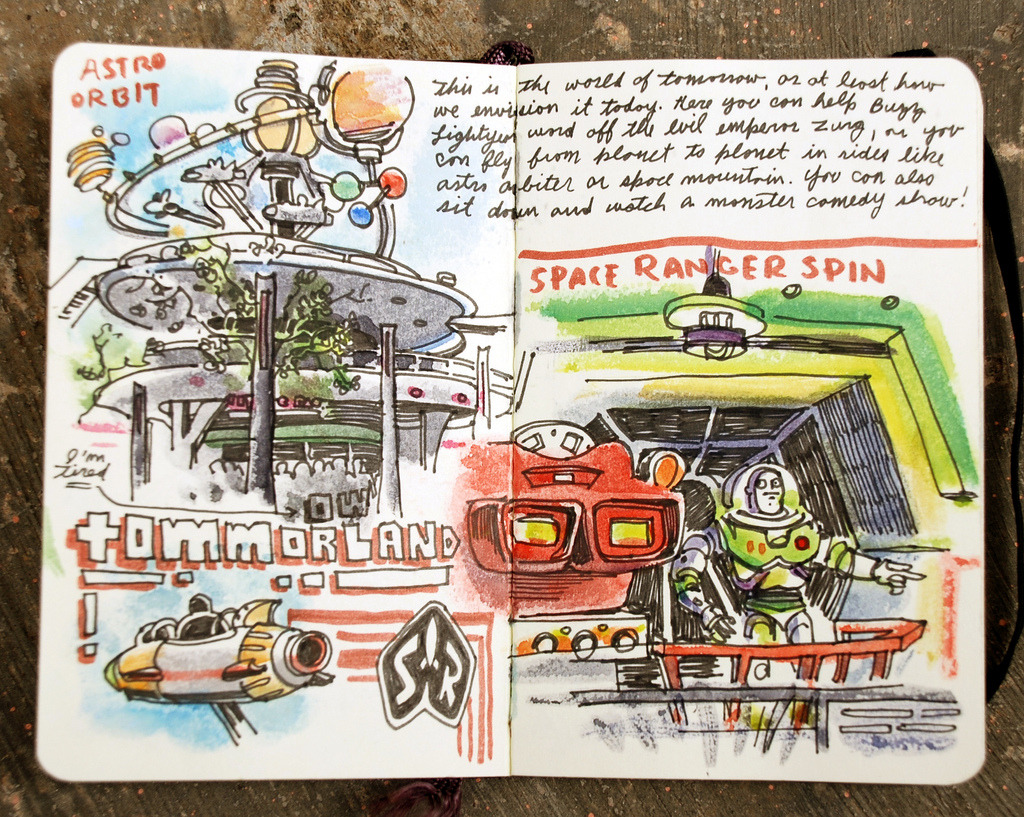 davidesky2:  Sketches of Walt Disney World by Chris Buchholz. 