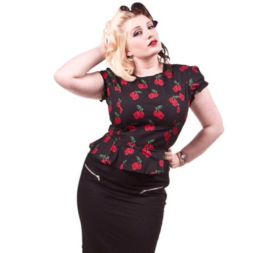 Final Reductions today in the REVERSE AUCTION !Necessary Evil Rohini Cherry Bomb Blouse a now just