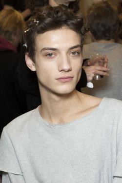 runwaysass:  Serge Rigvava - Backstage at Salvatore Ferragamo FW15