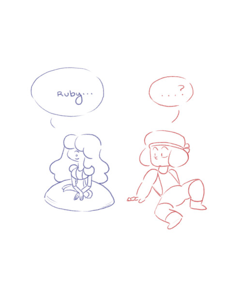 talyaperper:  Headcanon: Sapphire loves wordplay and Ruby is very literal. 