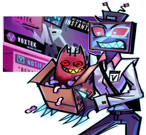 New Radiostatic Couple's Matching Outfit Idea: Vox Is The Delivery Boy And Alastor's The Fucked Up Cat