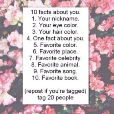 bloodaeon:  tagged by rattleyourcagedame ^v^1. BG, beeg, B, dollface, kitty, baby :)2. green3. purple (natural is a honey brownish icky mess)4. I was borne tongue tied5. green6.  anywhere he is7. ummmm….I have no idea.8. toss up between cats and ravens9.