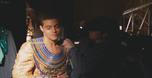 stahlion359:  “I’d say I have the best costume in the show.”Rami Malek as Ahkmenrah