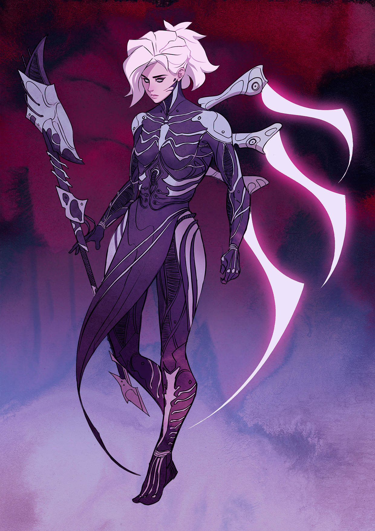 aeyon:had a go at making a necromancer skin for mercy.. next halloween bliz pls