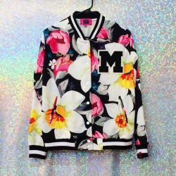 shopjeen:  Tropical varsity jacket! Buy it