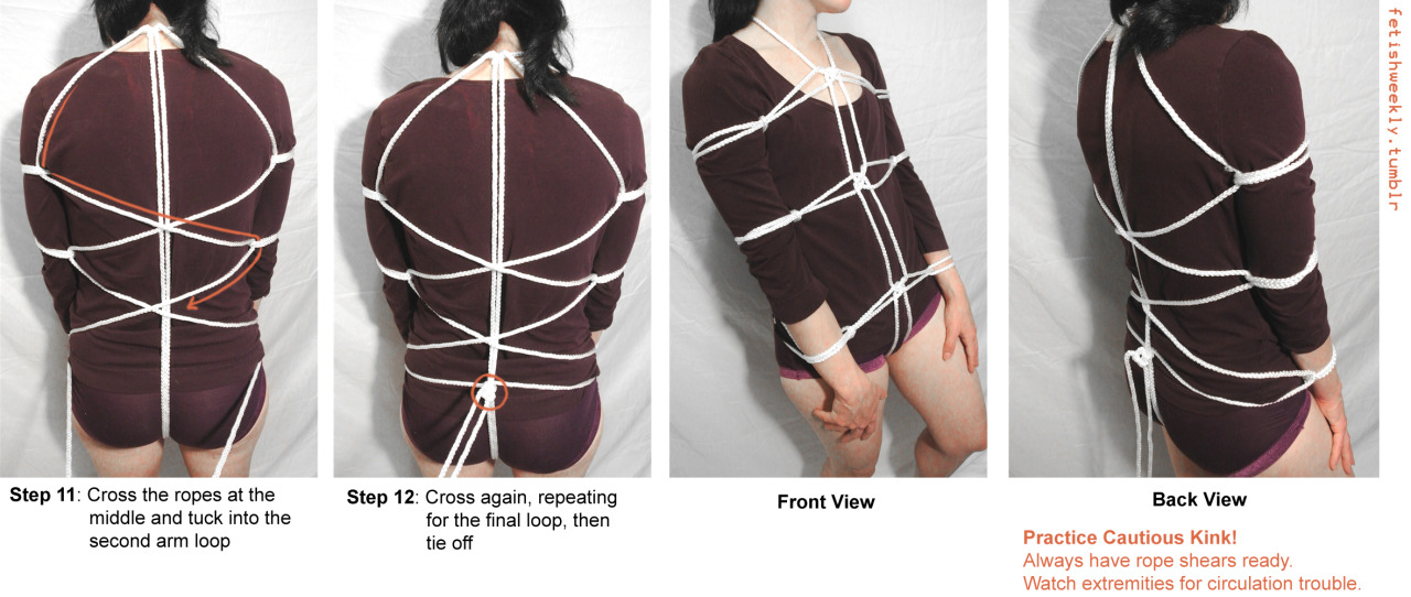 fetishweekly:  This week’s tutorial: The Side-arm Harness Here’s the Knotty Boys