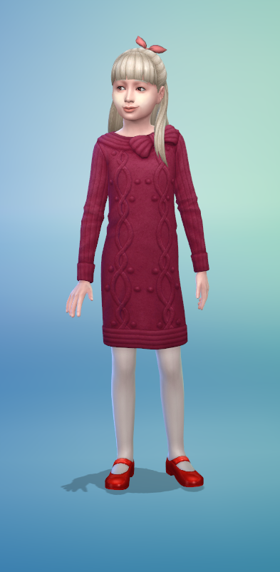 anna kushina remade in the sims 4, looking off to the left in CAS (idle animation)