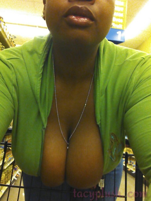 tacyplush:#Nobra on #tittyTuesday, as I make a quick stop to my local grocery… Who knew that meant m