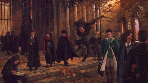 Hogwarts Harry Potter  and the Philosopher´s Stone  by Vladislav Pantic (detail)