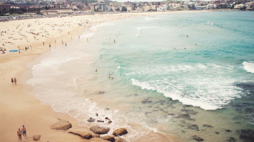 Bondi Beach, Sydney. I wish I had the right words to describe that sea-foam crystal blue that cascad