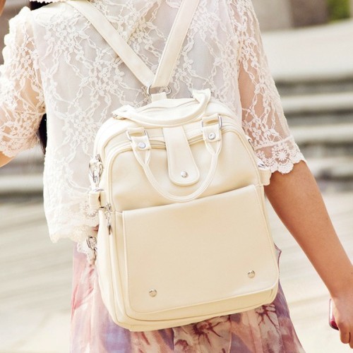 tbdressfashion:  backpack       lace blouse