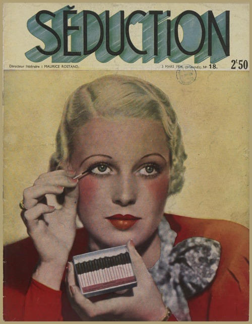 Séduction.3 Mars 1934. Numéro 18.Directeur littéraire : Maurice Rostand.Cover magazine.