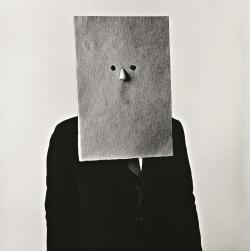 magictransistor:  Irving Penn. Saul Steinberg in Nose Mask. 1966. 