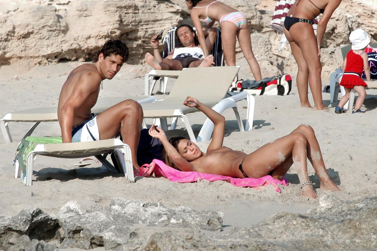 toplessbeachcelebs:  Belén Rodríguez (Argentine Actress) topless in Italy (August