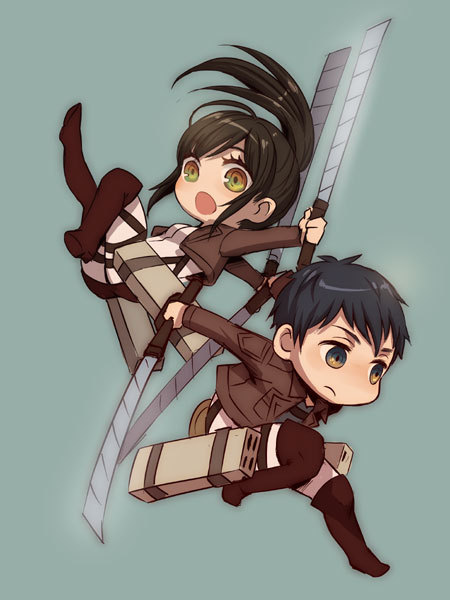 beautiful-illusion-wonder:  Bertholdt and Sasha? Really? They do look cute together.