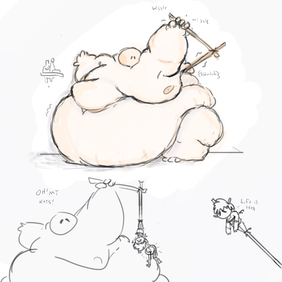 ogre-easy:  ”Ah’ wash myself with a gnome onna stick”.I posit a setting where