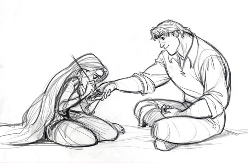 theillustratedarchives: Early concept art of Tangled’s Flynn Rider when he was still referred to as 