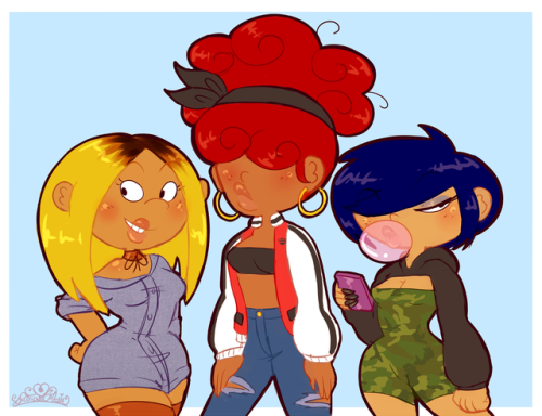princesscallyie:    lunalonegirl said: Can you draw the kanker sisters   Decided to do racebent May, Lee, and Marie in some Instagram baddie clothes I watch too many clothing hauls Art Blog~  DAM!~ < |D’‘‘‘‘