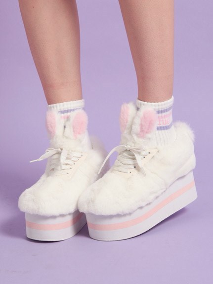 milkywheat:  Candy Stripper - Fluffy Bunny Sneakers 