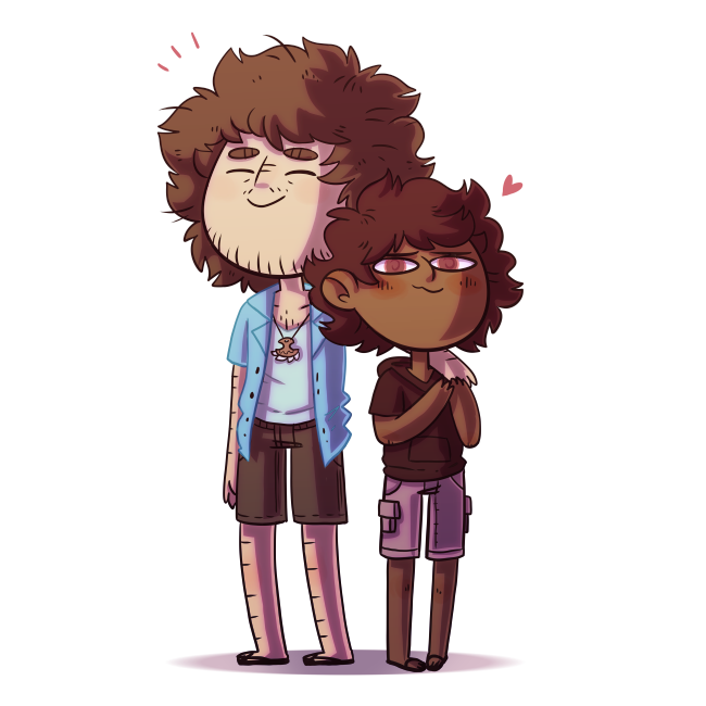 zetrystan:Little drawing of Akoni and Sahil, for @camalilium, now that Tumblr finally