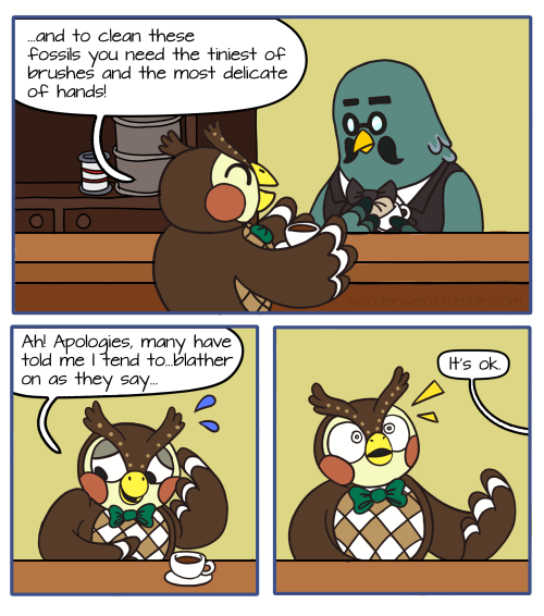 wonderweird:  talkative bird…with strong silent bird…. Nintendo please let Brewster come home I miss